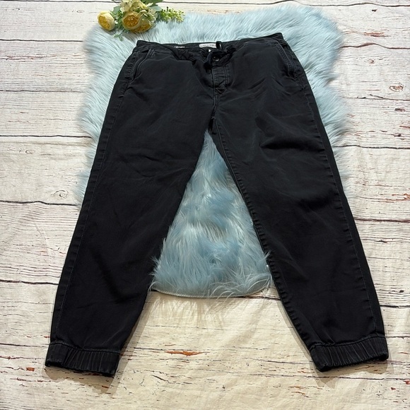 DL1961 Knit Denim Gwen Jogger Pants Black Sz 29 - Picture 1 of 9